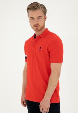 Erkek Regular Fit Polo Yaka Kırmızı Tişört - 50288371027