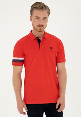 Erkek Regular Fit Polo Yaka Kırmızı Tişört - 50288371027