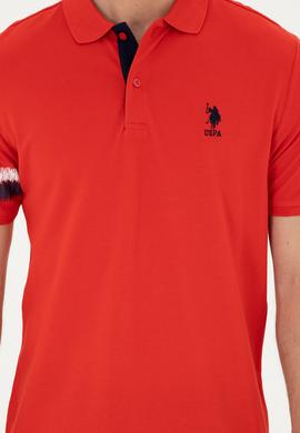 Erkek Regular Fit Polo Yaka Kırmızı Tişört - 50288371027
