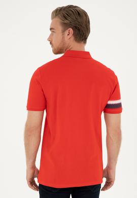 Erkek Regular Fit Polo Yaka Kırmızı Tişört - 50288371027