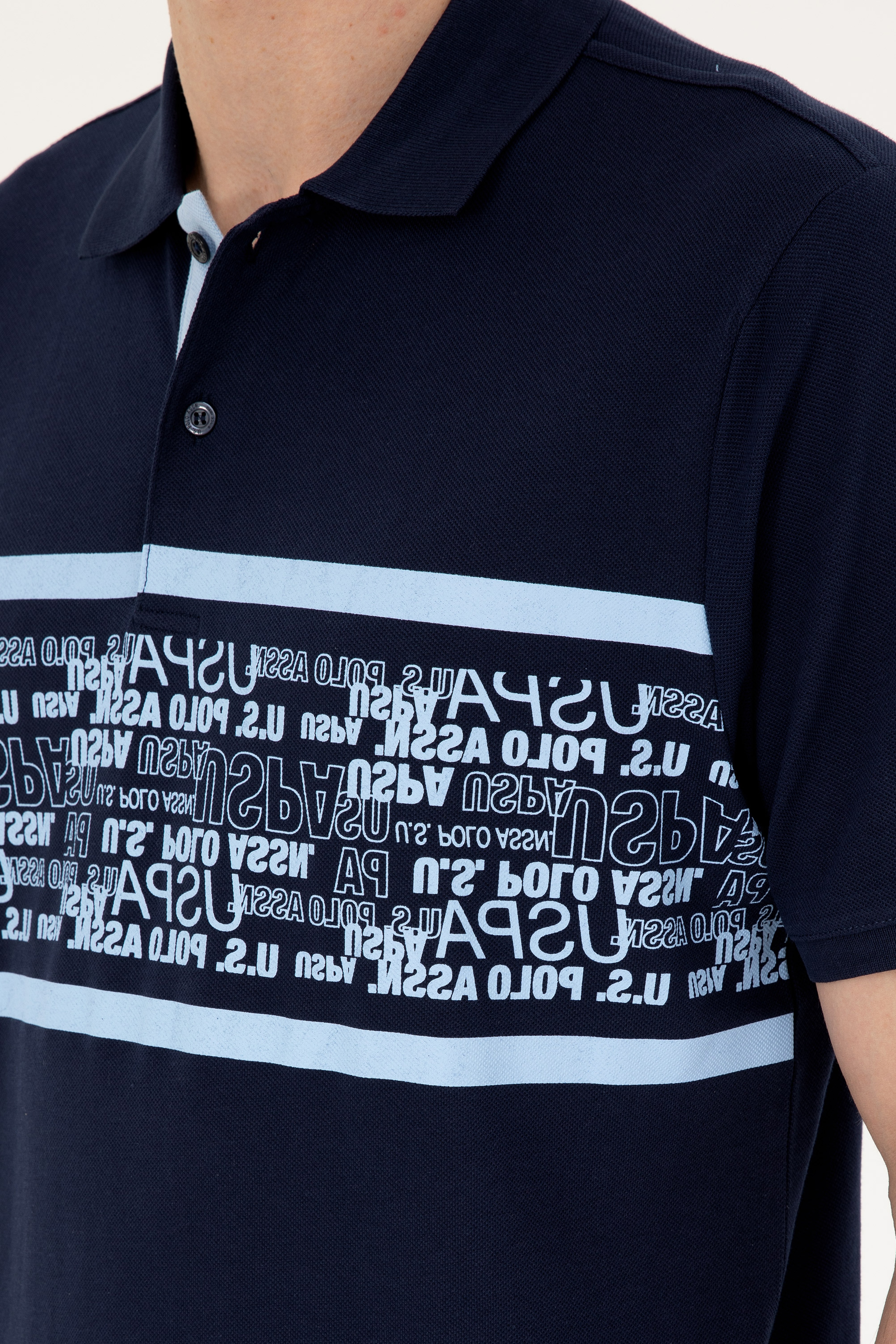 Erkek Regular Fit Polo Yaka Lacivert Tişört