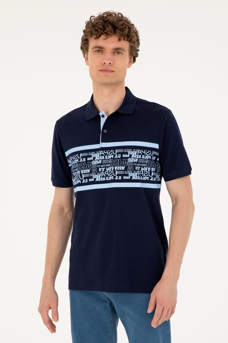 Erkek Regular Fit Polo Yaka Lacivert Tişört