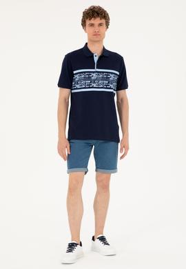 Erkek Regular Fit Polo Yaka Lacivert Tişört - 50287101008