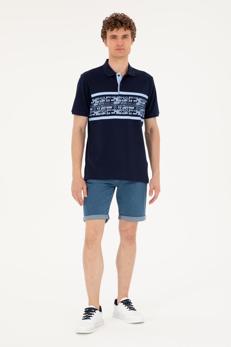 Erkek Regular Fit Polo Yaka Lacivert Tişört - 50287101008