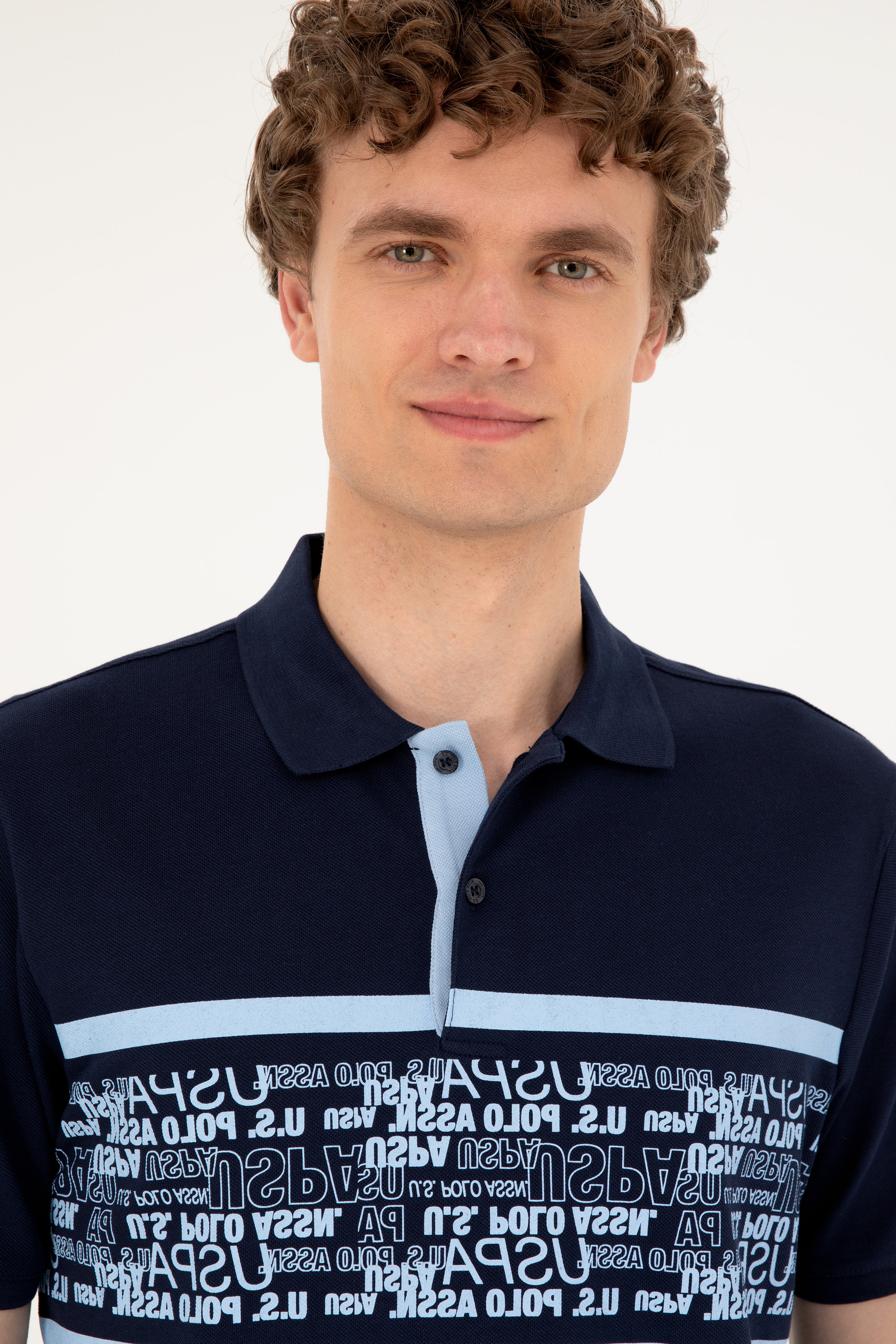 Erkek Regular Fit Polo Yaka Lacivert Tişört