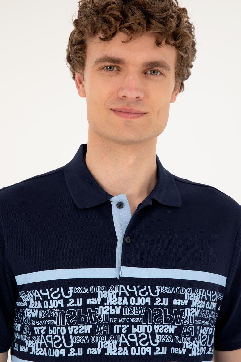 Erkek Regular Fit Polo Yaka Lacivert Tişört - 50287101008