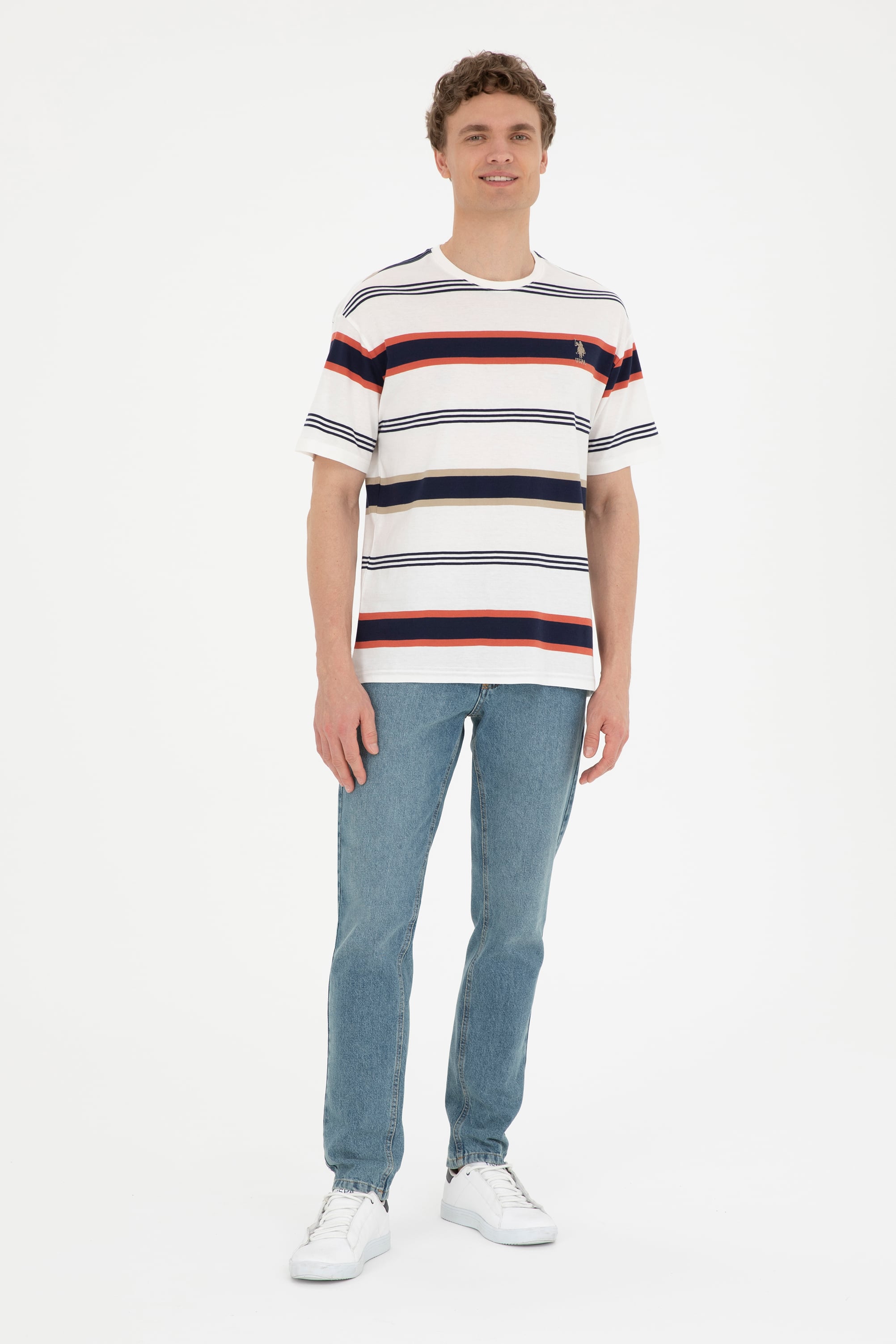تی شرت یقه گرد آستین کوتاه ریلکس یقه گرد مردانه یو اس پولو | U.S. Polo Assn. - تصویر 4