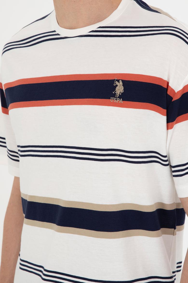 Erkek Comfort Fit Bisiklet Yaka Kırmızı Tişört - 50287038006