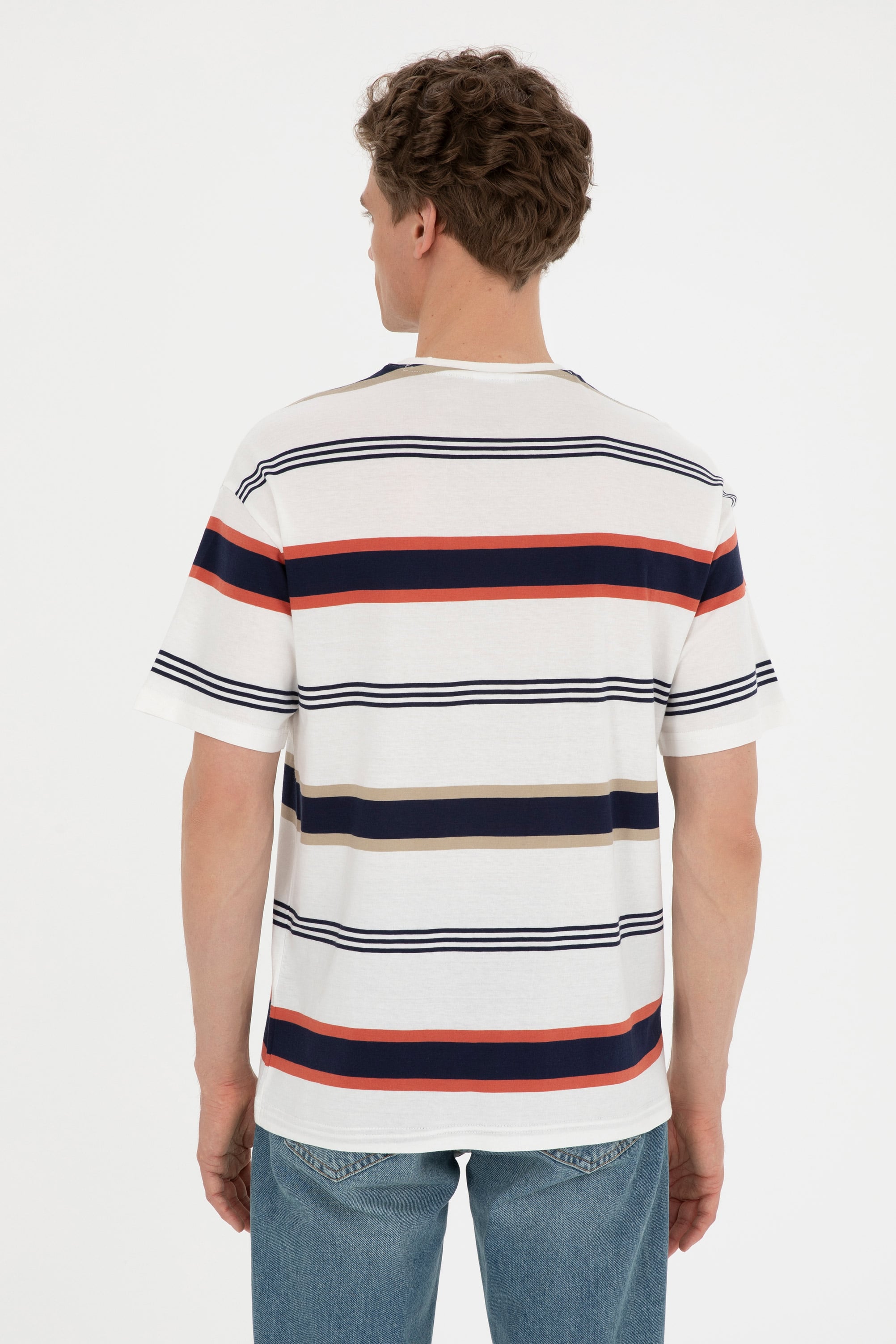 تی شرت یقه گرد آستین کوتاه ریلکس یقه گرد مردانه یو اس پولو | U.S. Polo Assn. - تصویر 5