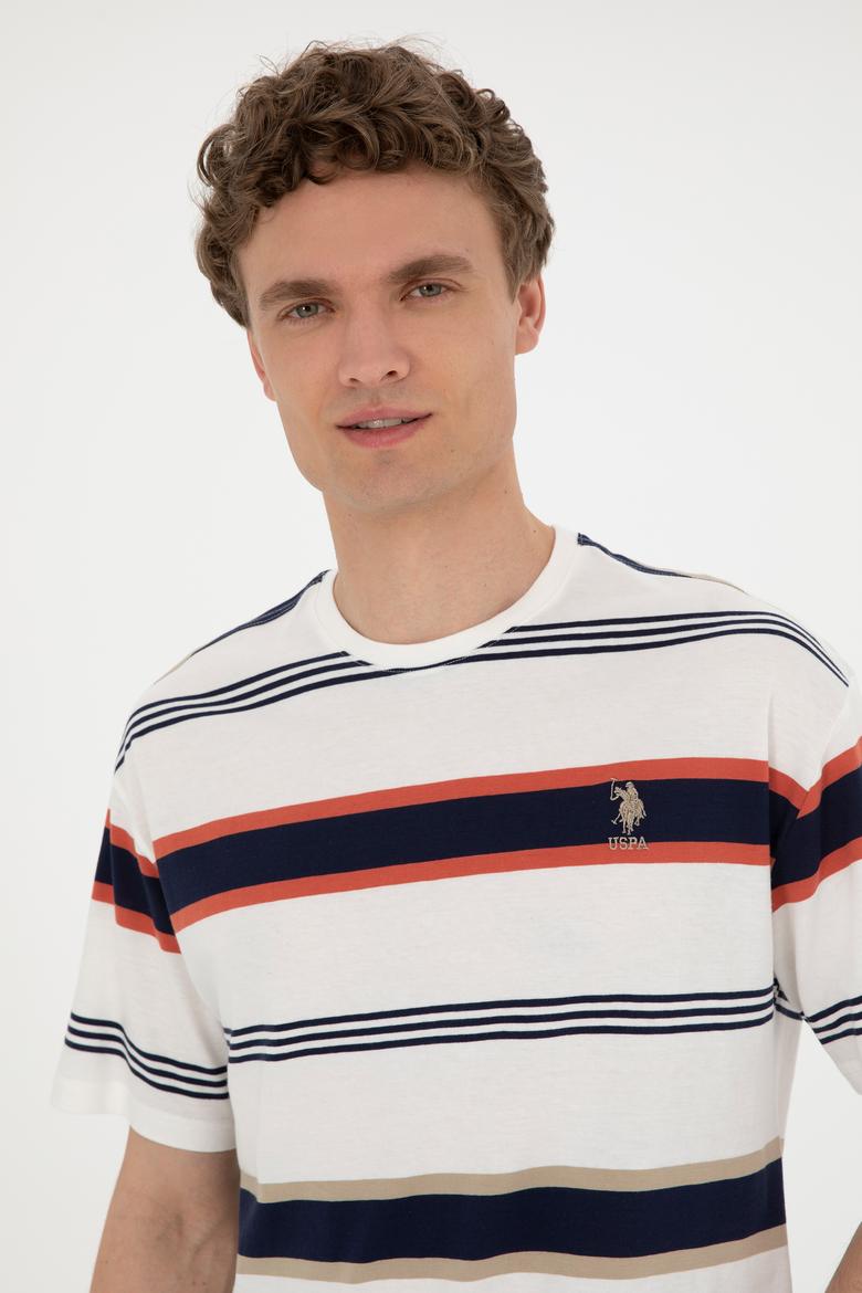 Erkek Comfort Fit Bisiklet Yaka Kırmızı Tişört - 50287038006