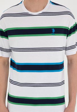 Erkek Comfort Fit Bisiklet Yaka Ekru Tişört - 50287038027