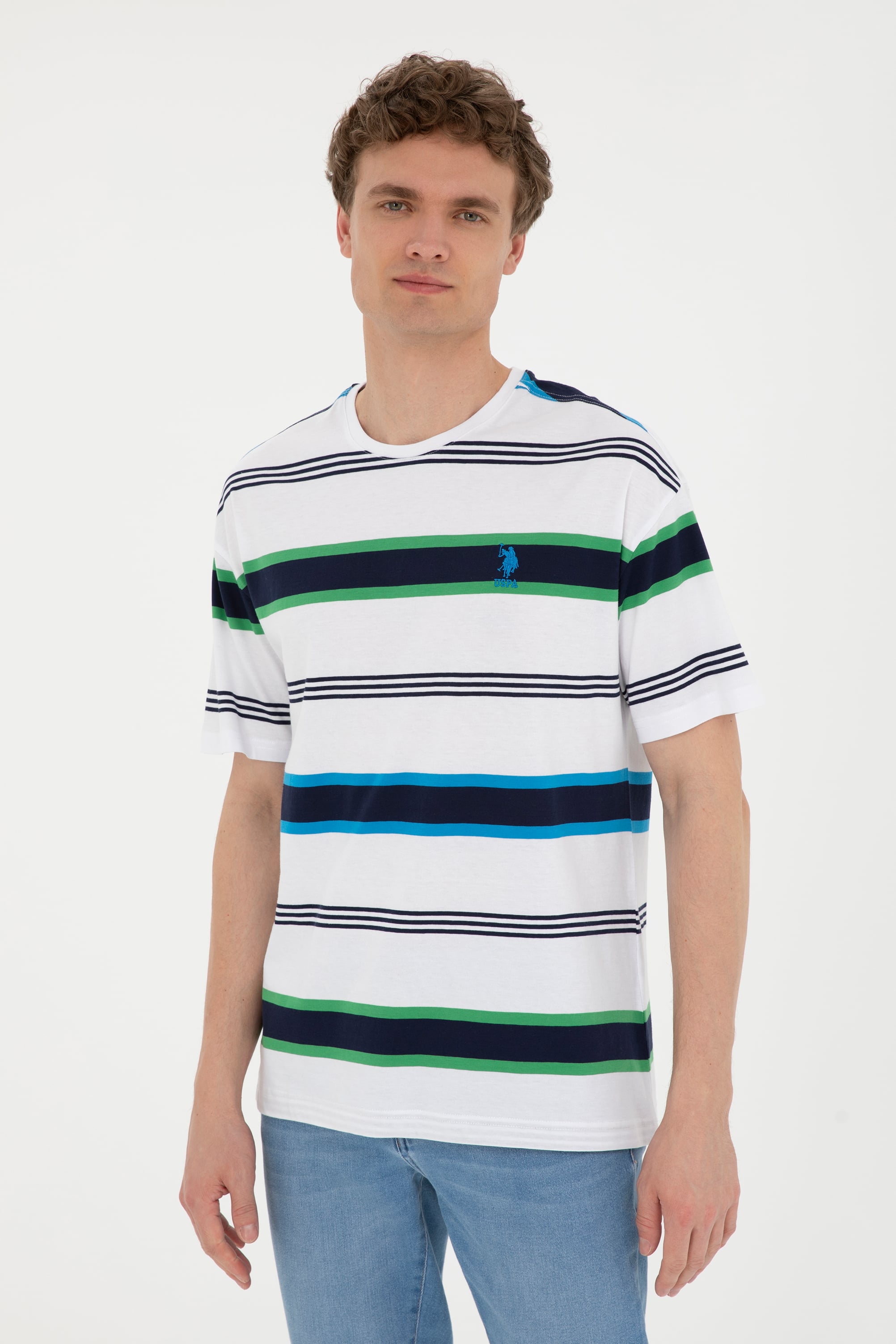 تی شرت یقه گرد آستین کوتاه ریلکس یقه گرد مردانه یو اس پولو | U.S. Polo Assn. - تصویر 3