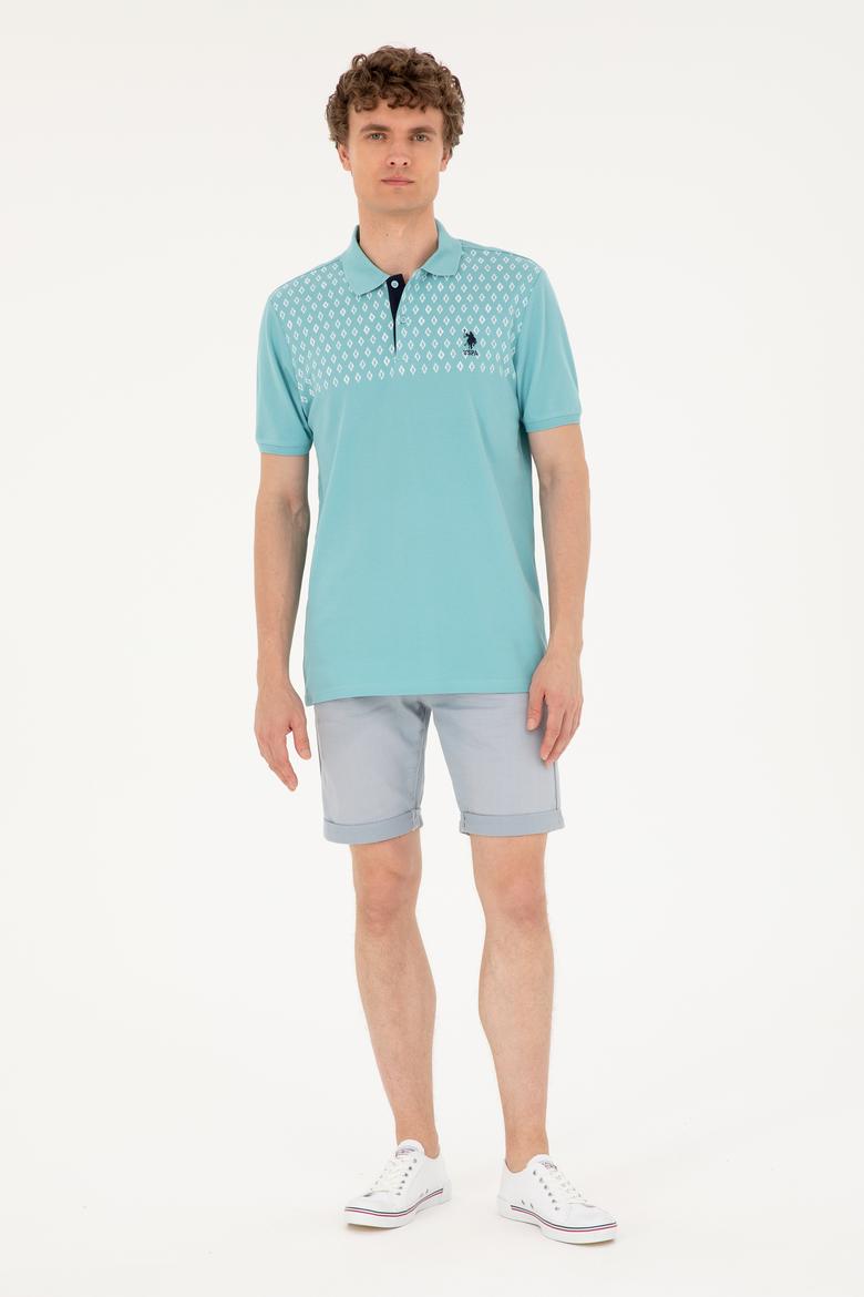 Erkek Regular Fit Polo Yaka Mint Tişört - 50288482038