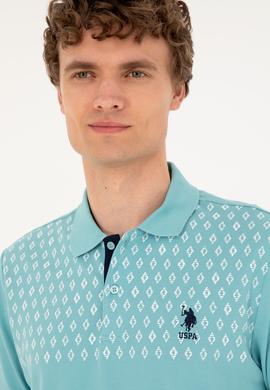 Erkek Regular Fit Polo Yaka Mint Tişört - 50288482038