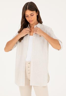 Kadın Taş Uzun Kollu Gömlek - 50289063035