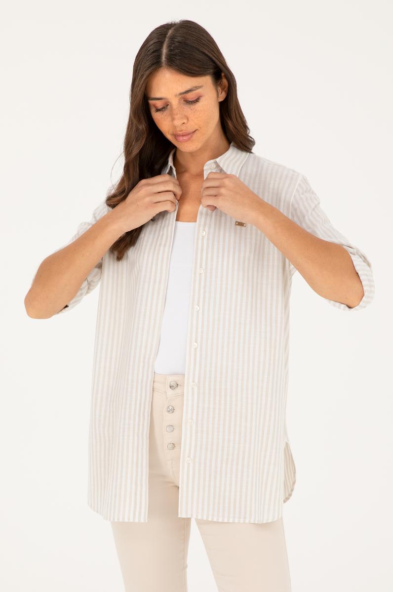 Kadın Taş Uzun Kollu Gömlek