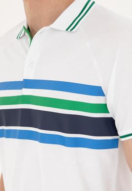 Erkek Regular Fit Polo Yaka Beyaz Tişört - 50287106006