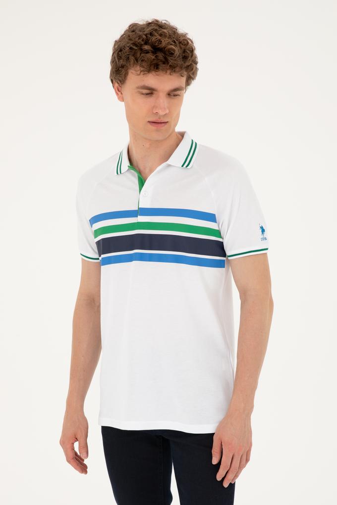 Erkek Regular Fit Polo Yaka Beyaz Tişört