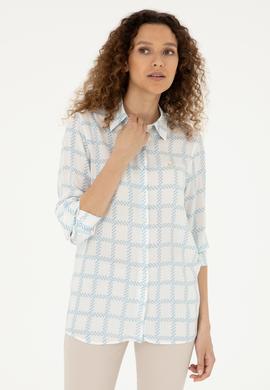 Kadın Açık Mavi Uzun Kollu Gömlek - 50289090005