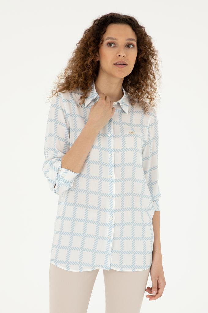 Kadın Açık Mavi Uzun Kollu Gömlek