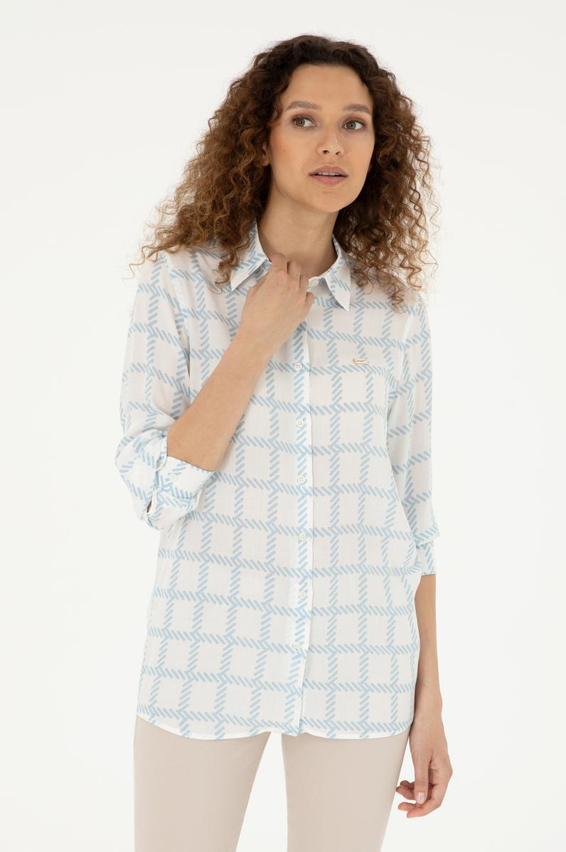 Kadın Açık Mavi Uzun Kollu Gömlek
