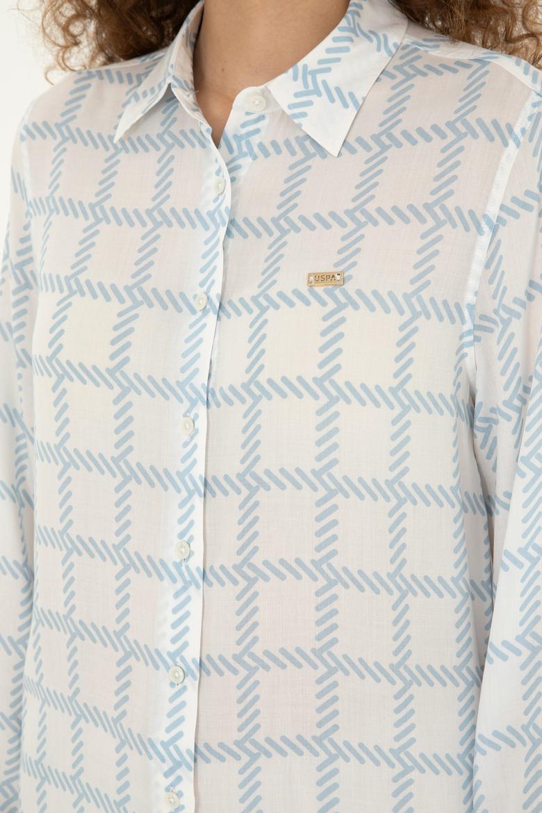 Kadın Açık Mavi Uzun Kollu Gömlek - 50289090005