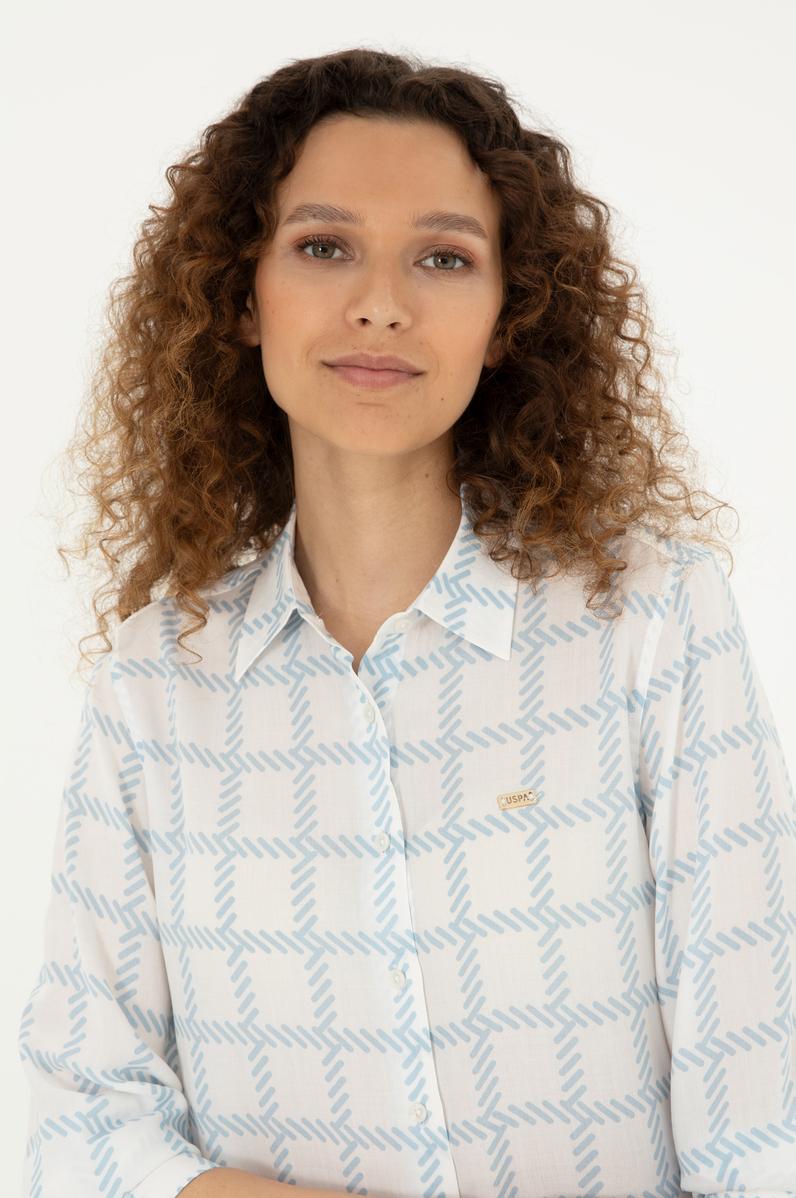 Kadın Açık Mavi Uzun Kollu Gömlek