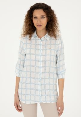 Kadın Açık Mavi Uzun Kollu Gömlek - 50289090005