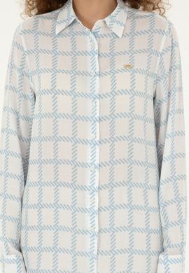 Kadın Açık Mavi Uzun Kollu Gömlek - 50289090005