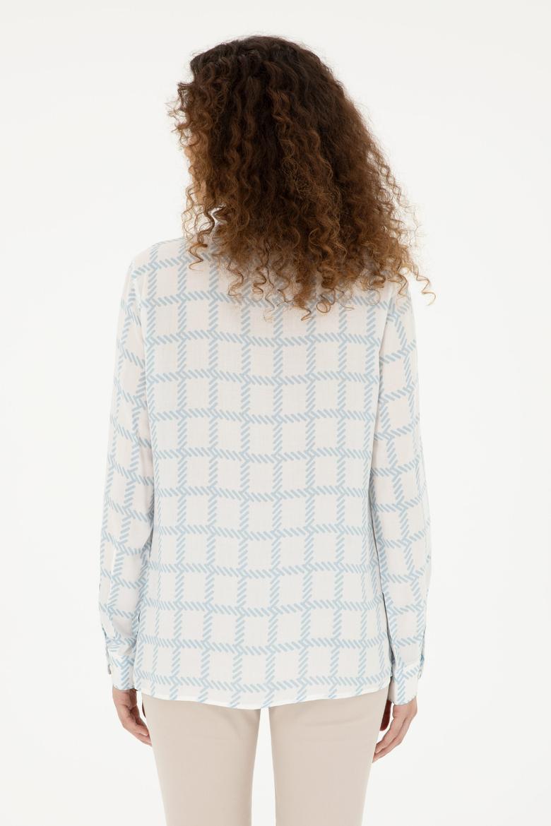 Kadın Açık Mavi Uzun Kollu Gömlek - 50289090005