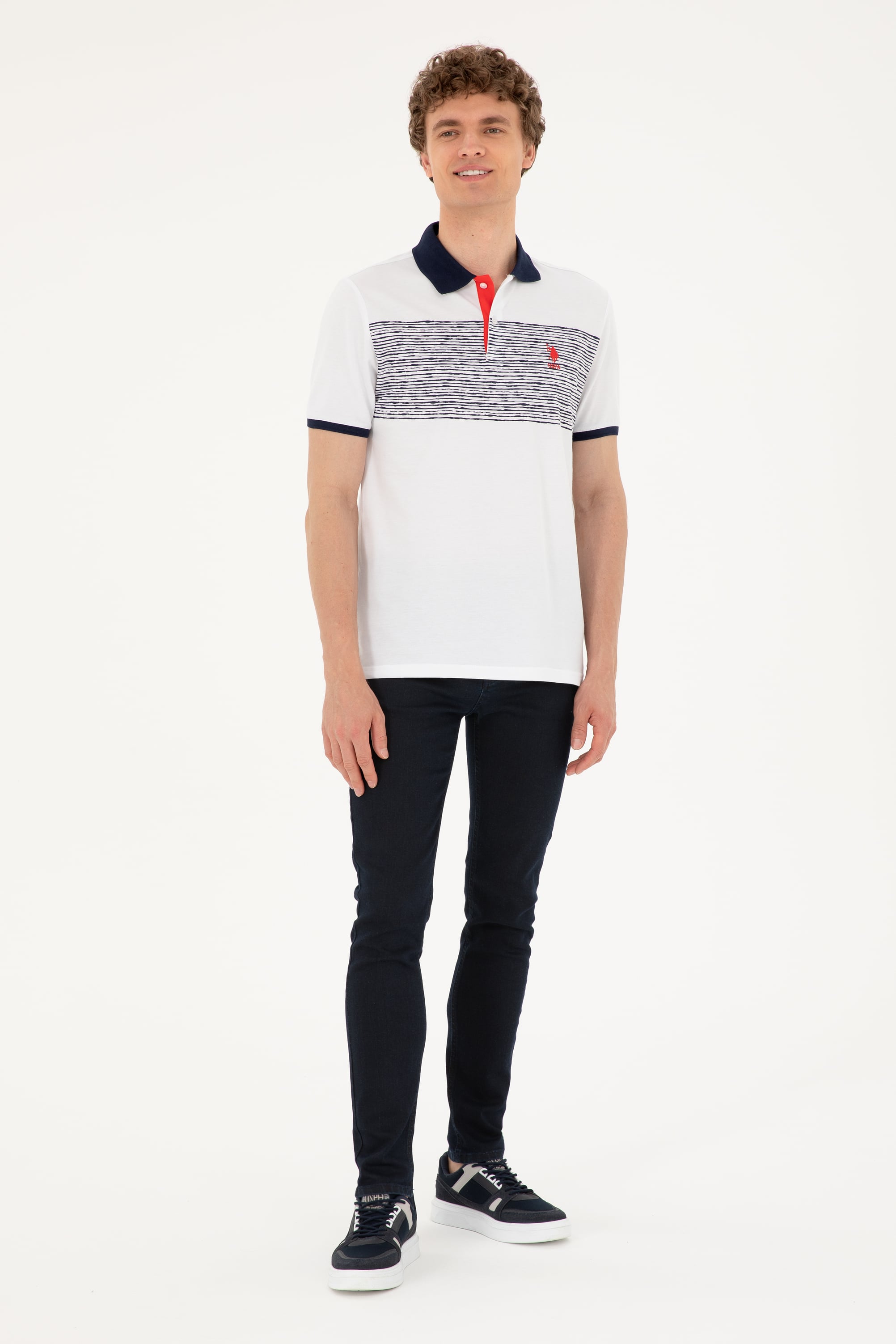 Erkek Regular Fit Polo Yaka Lacivert Tişört