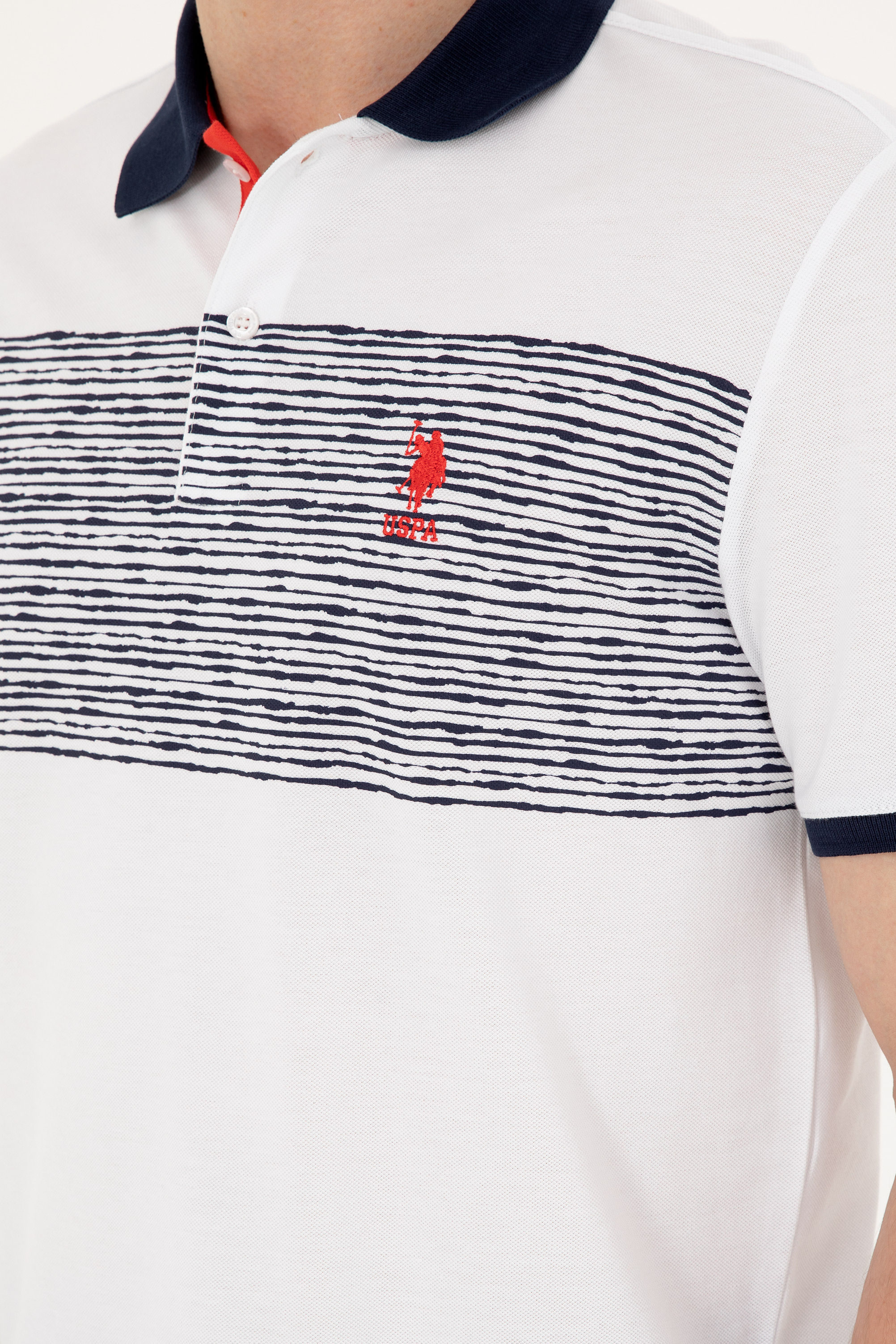Erkek Regular Fit Polo Yaka Lacivert Tişört - Image 7