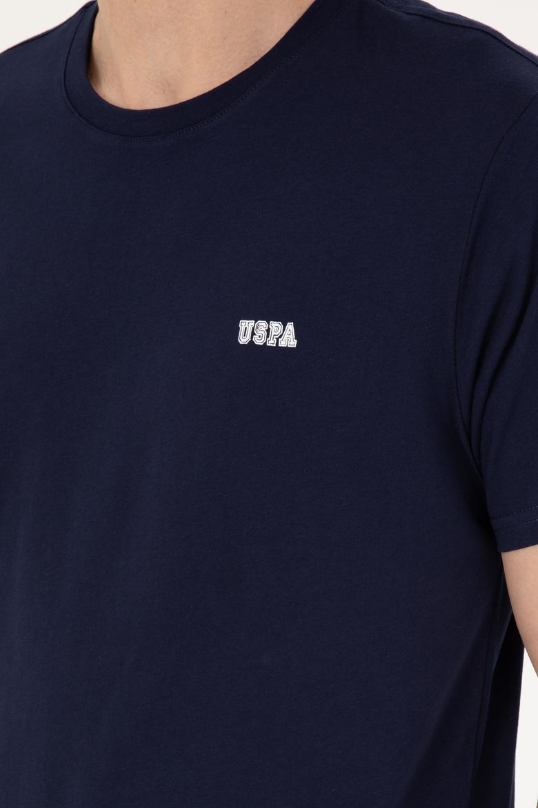 Erkek Regular Fit Bisiklet Yaka Lacivert Tişört - 50294290057