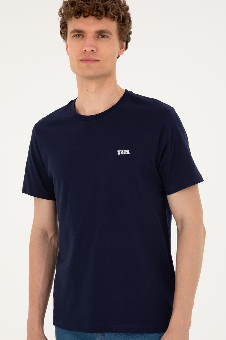 Erkek Regular Fit Bisiklet Yaka Lacivert Tişört - 50294290057