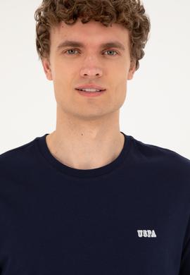 Erkek Regular Fit Bisiklet Yaka Lacivert Tişört - 50294290057