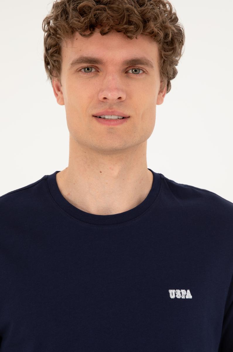 Erkek Regular Fit Bisiklet Yaka Lacivert Tişört