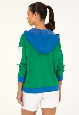 Kadın Yeşil Kapüşonlu Sweatshirt - 50262543010