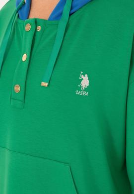 Kadın Yeşil Kapüşonlu Sweatshirt - 50262543010