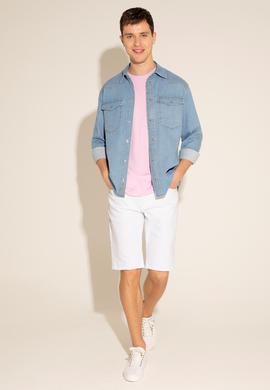 Erkek Beyaz Jean Şort - 50288956001