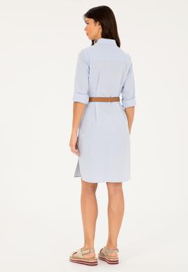 Kadın Mavi Dokuma Elbise - 50289220004