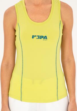 Kadın Fıstık Yeşili Kolsuz Bisiklet Yaka Tişört - 50284361001