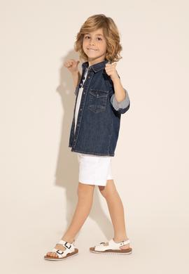 Erkek Çocuk Mavi Jean Gömlek - 50283983001