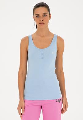 Kadın Açık Mavi Basic Tişört - 50280059126