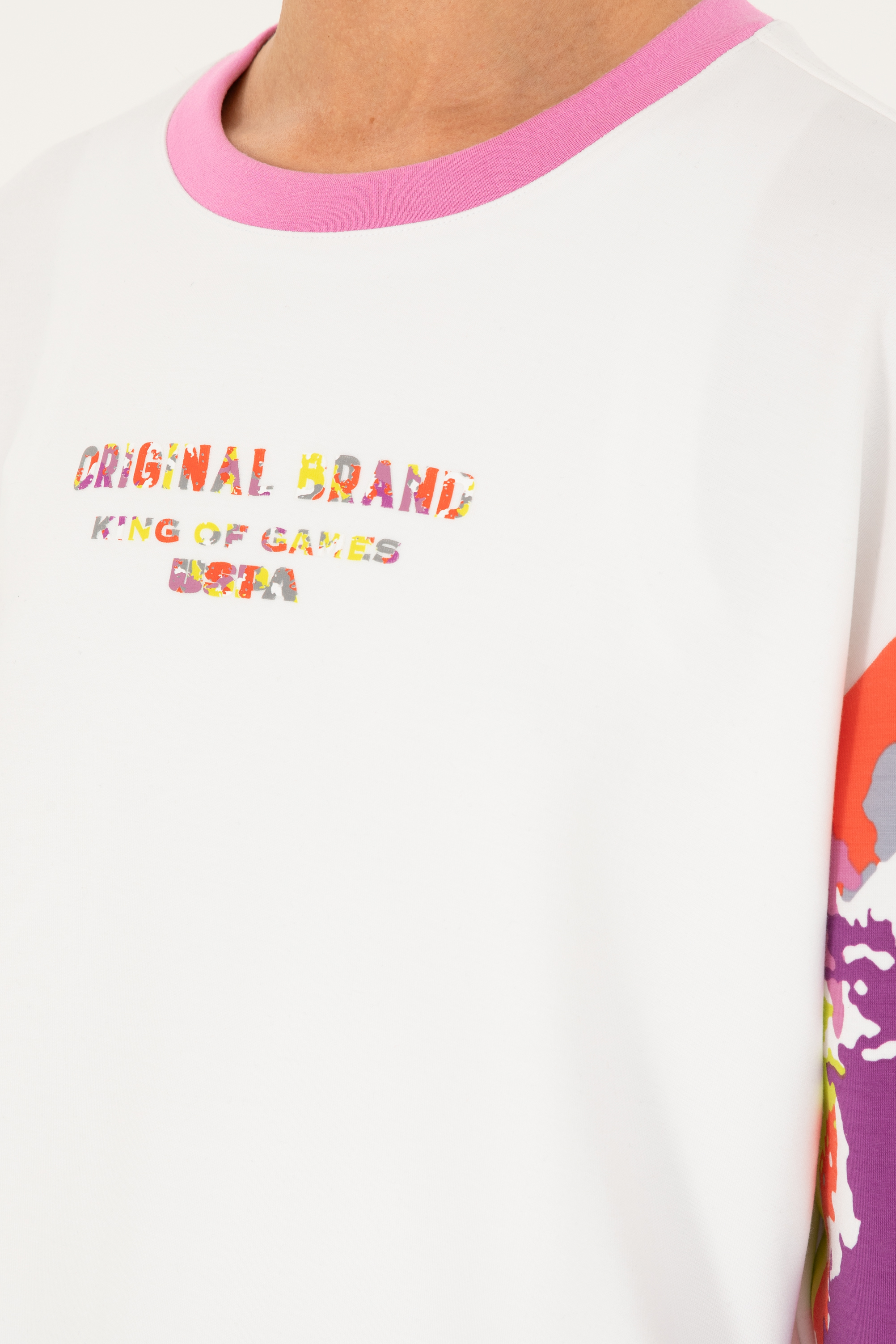 Kadın Beyaz Sweatshirt - Image 7