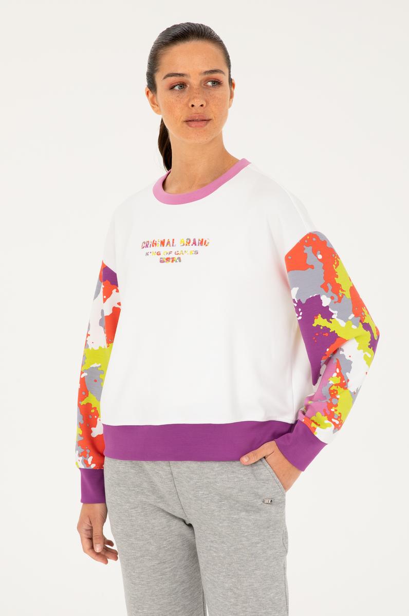 Kadın Beyaz Sweatshirt