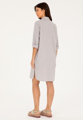 Kadın Gri Dokuma Elbise - 50289220015