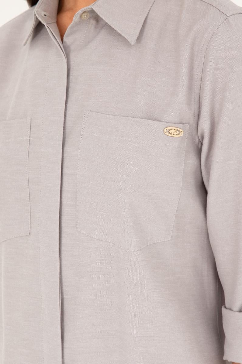 Kadın Gri Dokuma Elbise