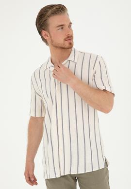 Erkek Lacivert Kısa Kollu Gömlek - 50284236001