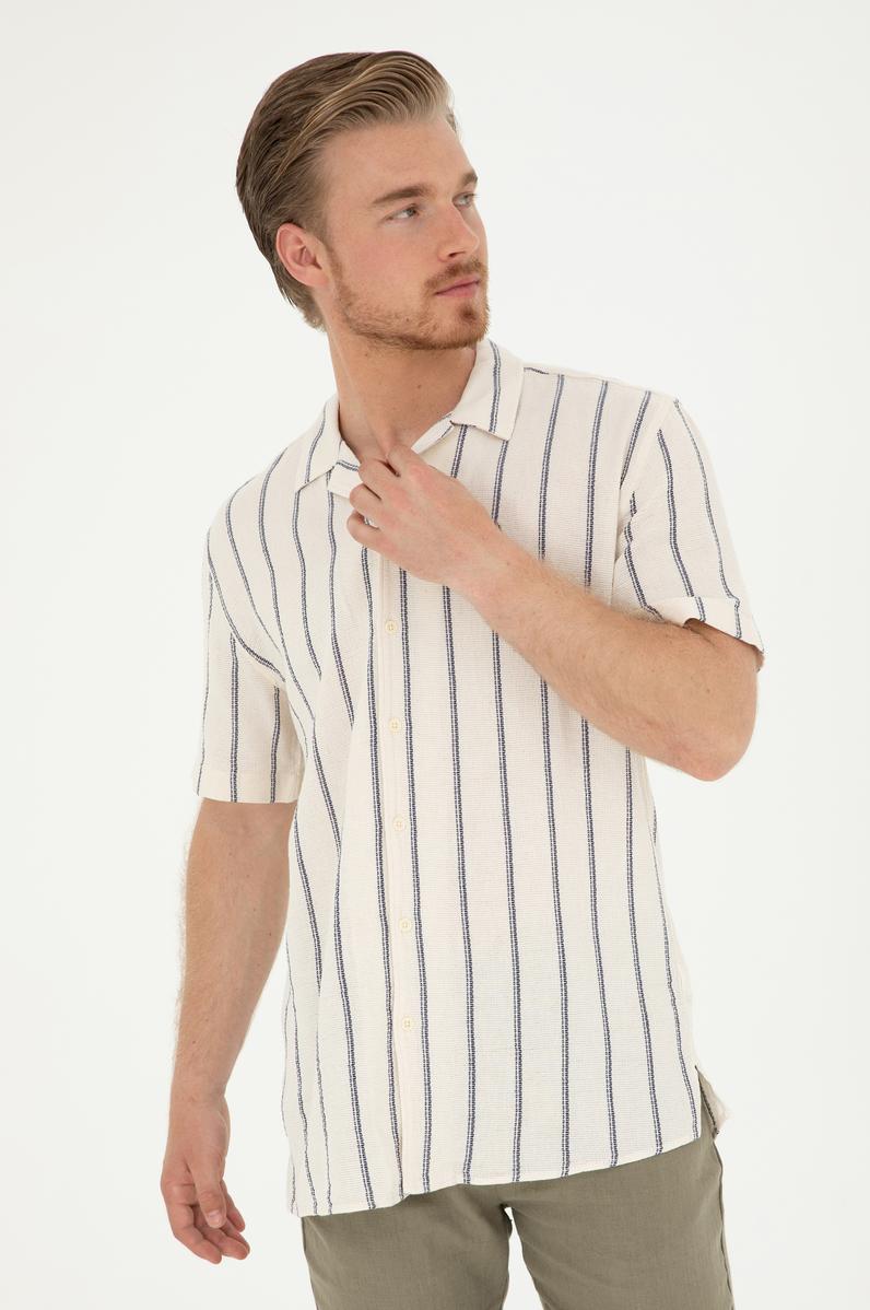 Erkek Lacivert Kısa Kollu Gömlek