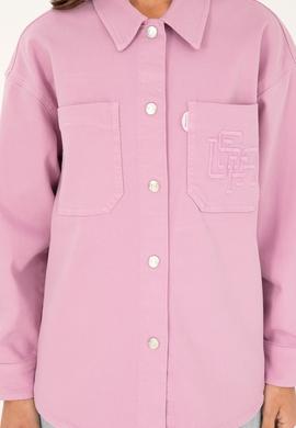 Kadın Pudra Jean Gömlek - 50289275003